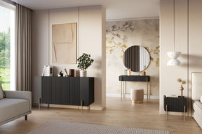Consolle 2 cassetti con gambe in metallo Miami 100x85 cm