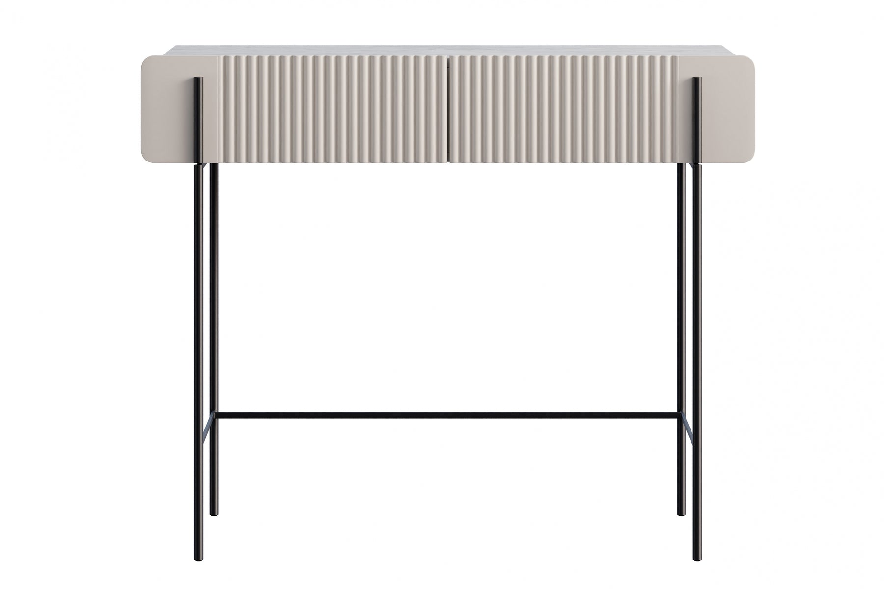 Consolle 2 cassetti con gambe in metallo Miami 100x85 cm