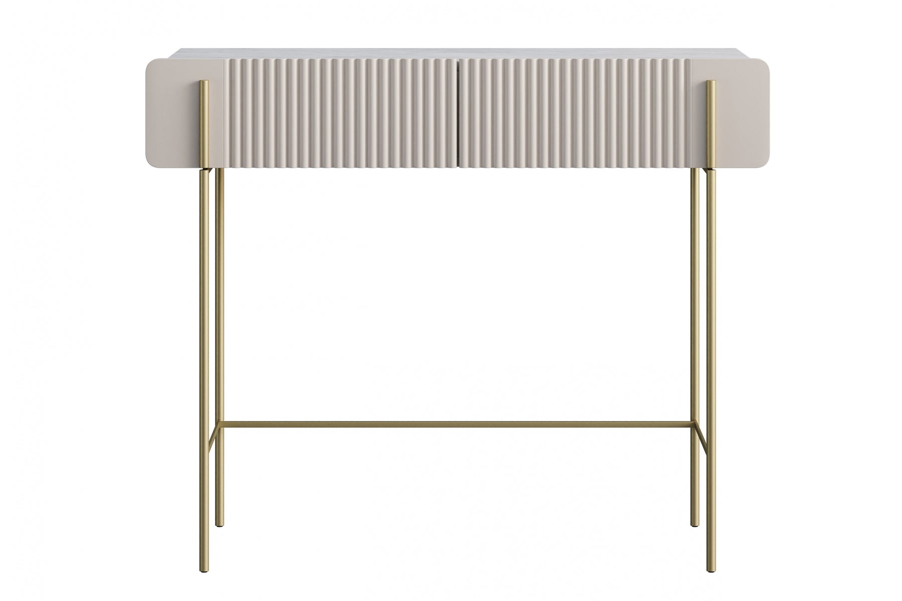 Consolle 2 cassetti con gambe in metallo Miami 100x85 cm