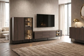 Credenza 2 ante e 2 cassetti con gambe in metallo Ohra 120 x 40 cm