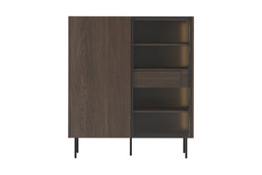 Credenza 2 ante e 2 cassetti con gambe in metallo Ohra 120 x 40 cm