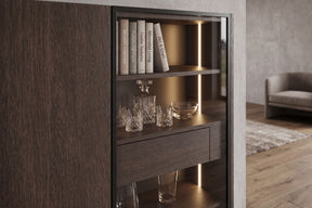 Credenza 2 ante e 2 cassetti con gambe in metallo Ohra 120 x 40 cm