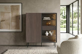 Credenza 2 ante e 2 cassetti con gambe in metallo Ohra 120 x 40 cm