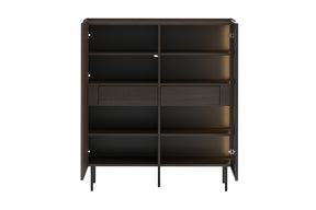 Credenza 2 ante e 2 cassetti con gambe in metallo Ohra 120 x 40 cm
