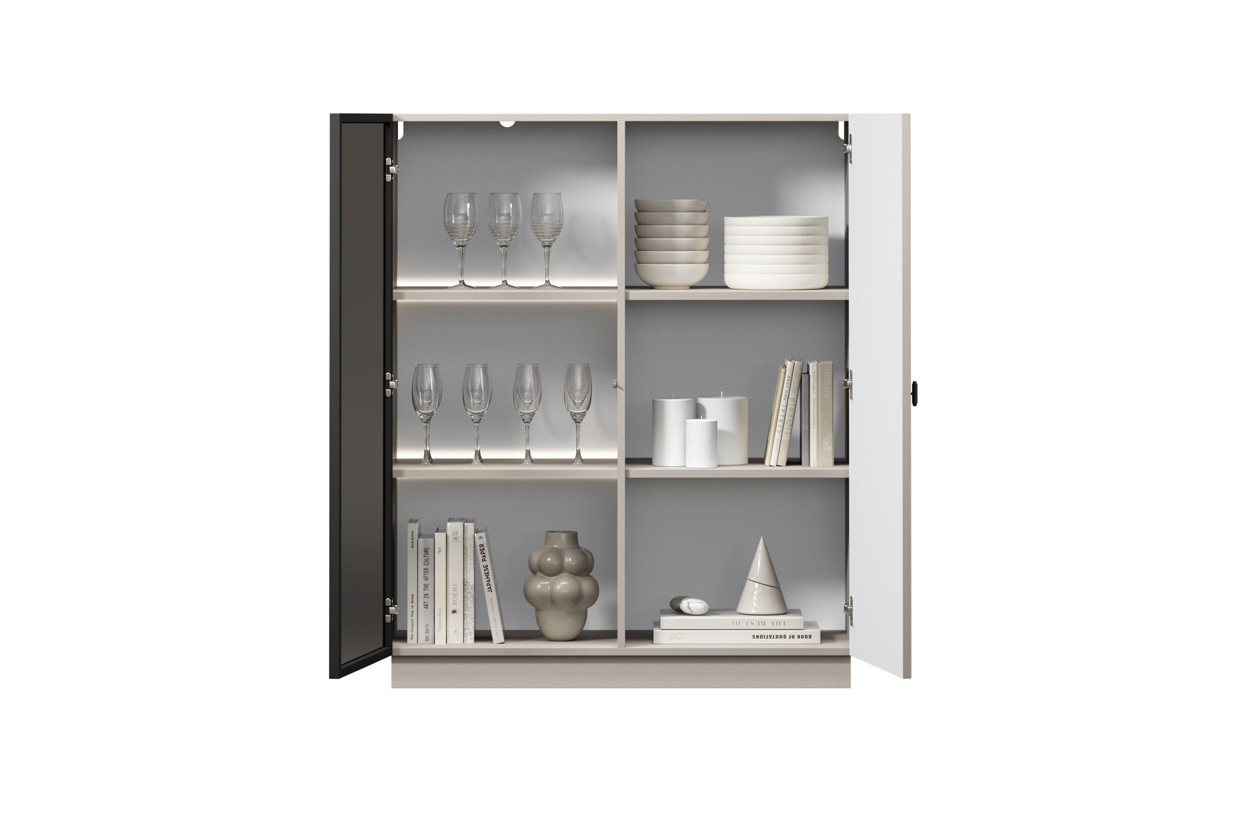 Vetrina 2 ante cashmere Lora 100x45 cm