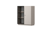 Vetrina 2 ante con LED integrato cashmere Lora 100x45 cm