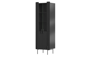 Vetrina 4 ante con piede in metallo Miami 60x190 cm