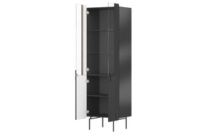 Vetrina 4 ante con piede in metallo Miami 60x190 cm