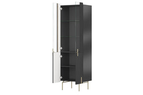 Vetrina 4 ante con piede in metallo Miami 60x190 cm