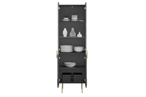 Vetrina 4 ante con piede in metallo Miami 60x190 cm