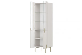 Vetrina 4 ante con piede in metallo cashmere Miami 60x190 cm