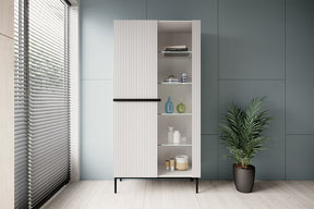 Vetrina 2 ante con piede in metallo Nicole 200x100 cm