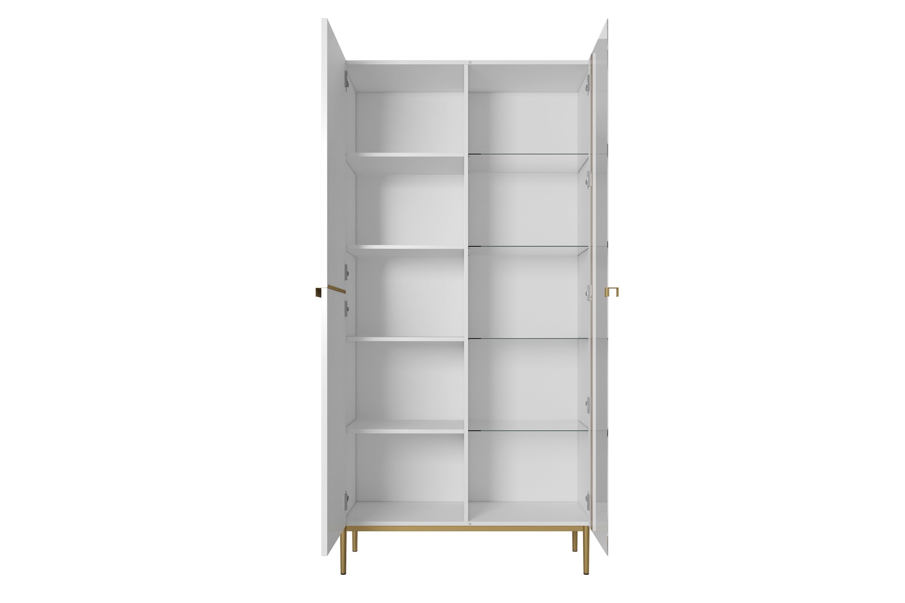 Vetrina 2 ante con piede in metallo Nicole 200x100 cm