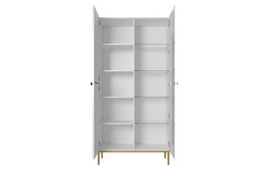 Vetrina 2 ante con piede in metallo Nicole 200x100 cm