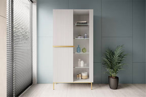 Vetrina 2 ante con piede in metallo Nicole 200x100 cm