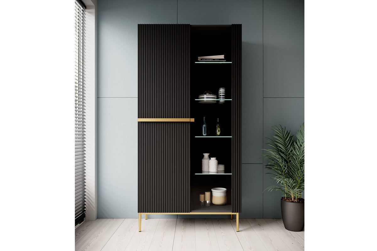 Vetrina 2 ante con piede in metallo Nicole 200x100 cm