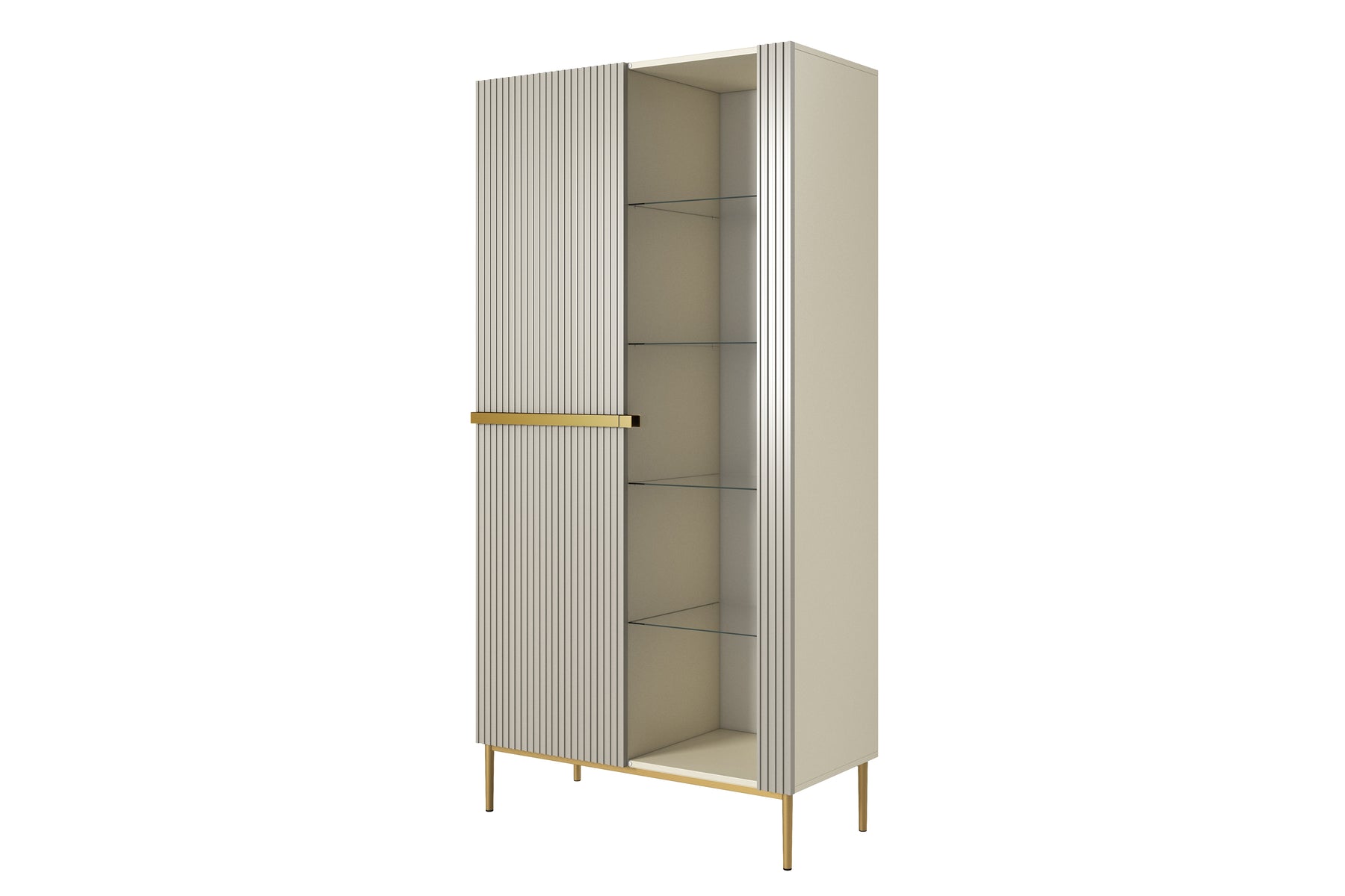 Vetrina 2 ante con piede in metallo Nicole 200x100 cm