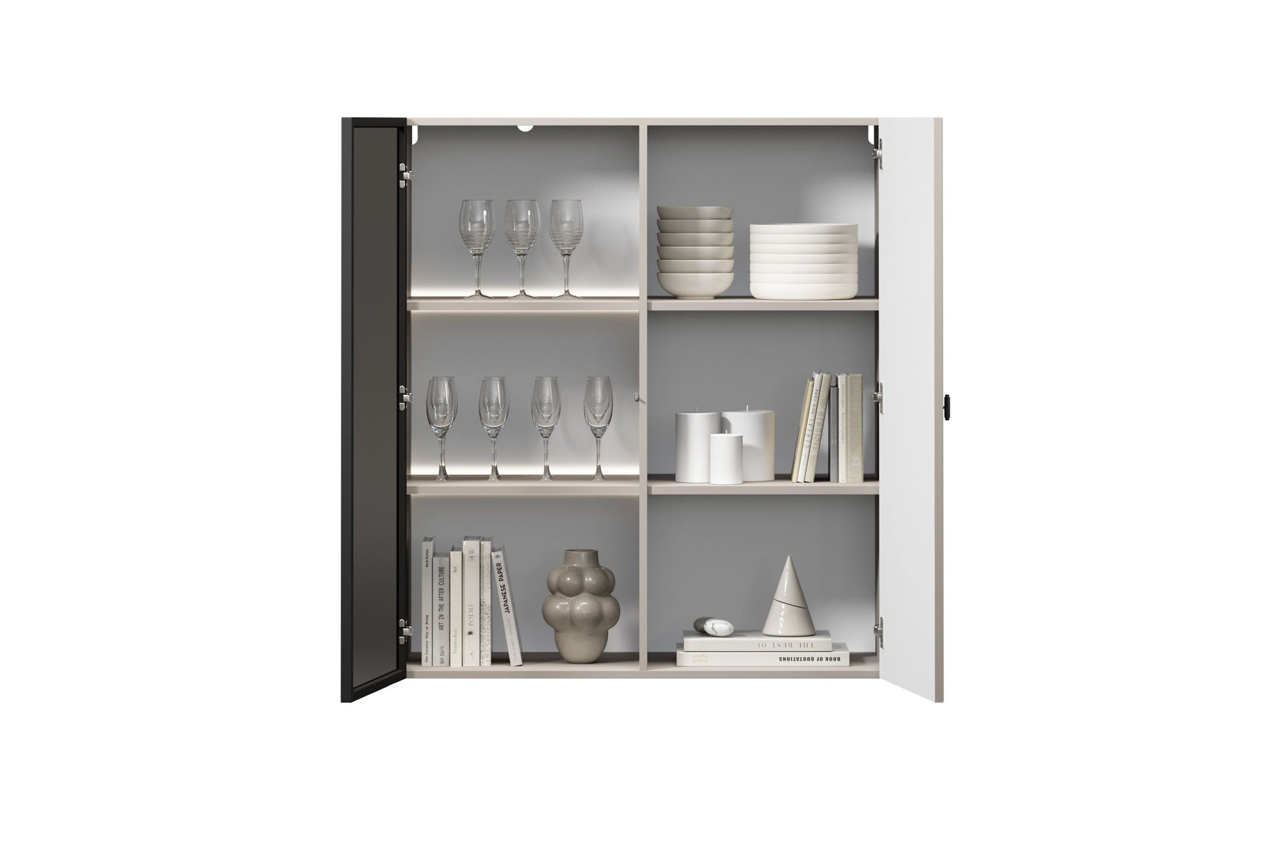 Vetrina 2 ante cashmere Lora 100x45 cm