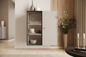 Vetrina 2 ante cashmere Lora 100x45 cm