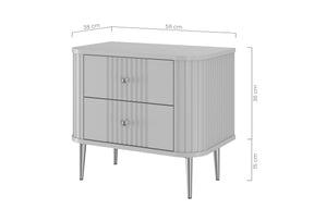 Set di 2 comodini 2 cassetti Liberty 58x51 cm