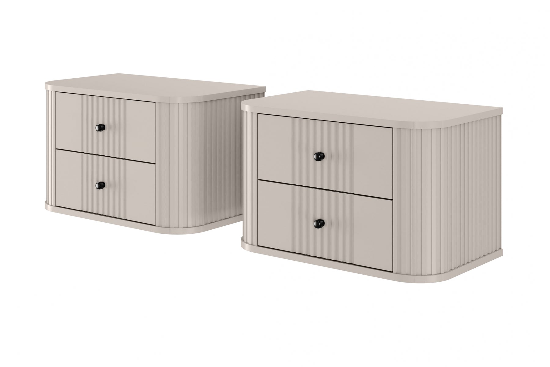 Set di 2 comodini sospesi 2 cassetti Liberty 56x36 cm