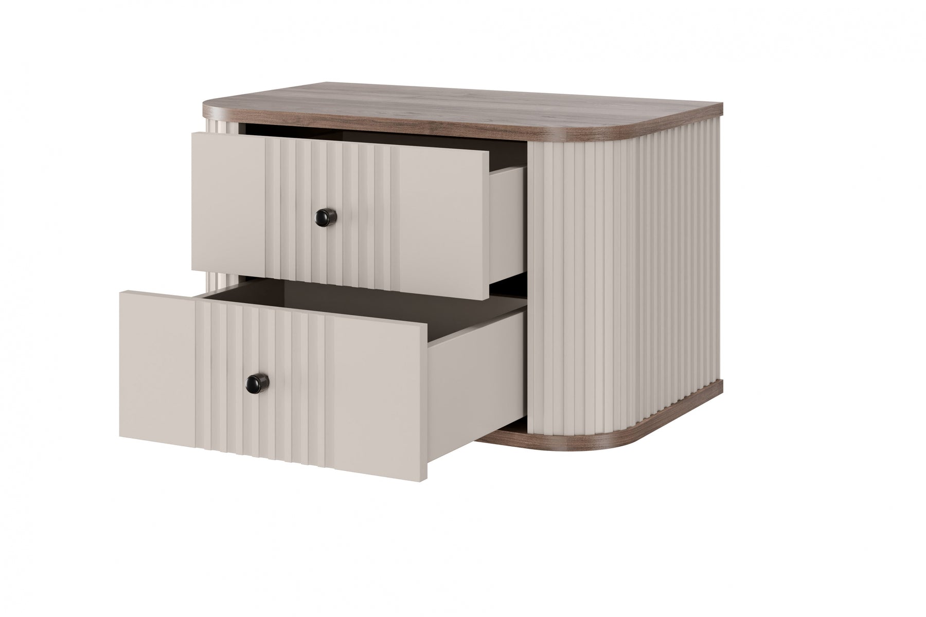 Set di 2 comodini sospesi 2 cassetti Liberty 56x36 cm