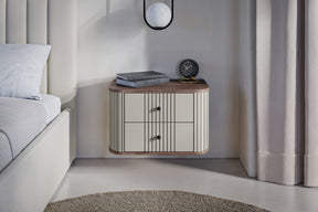 Set di 2 comodini sospesi 2 cassetti Liberty 56x36 cm