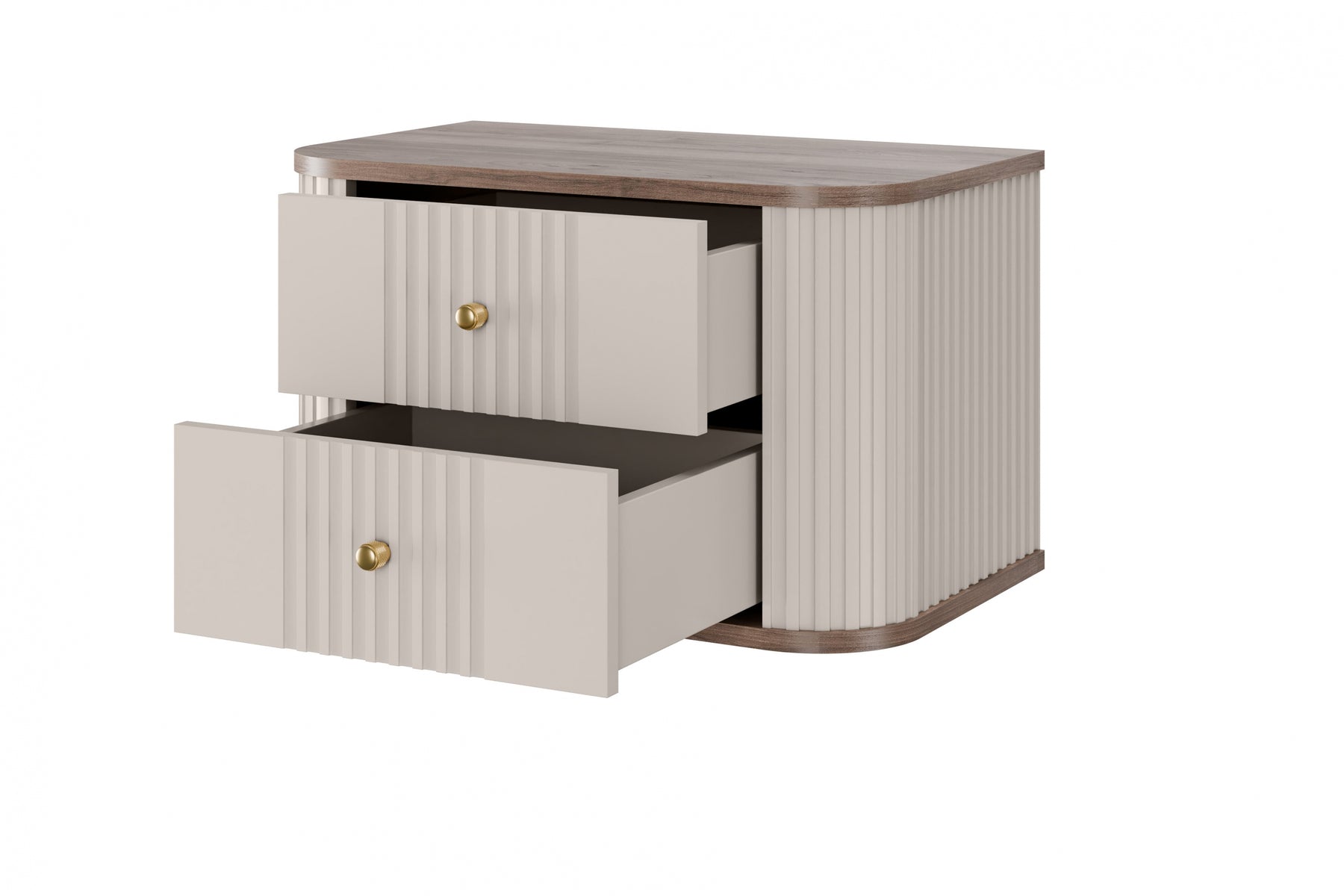 Set di 2 comodini sospesi 2 cassetti Liberty 56x36 cm