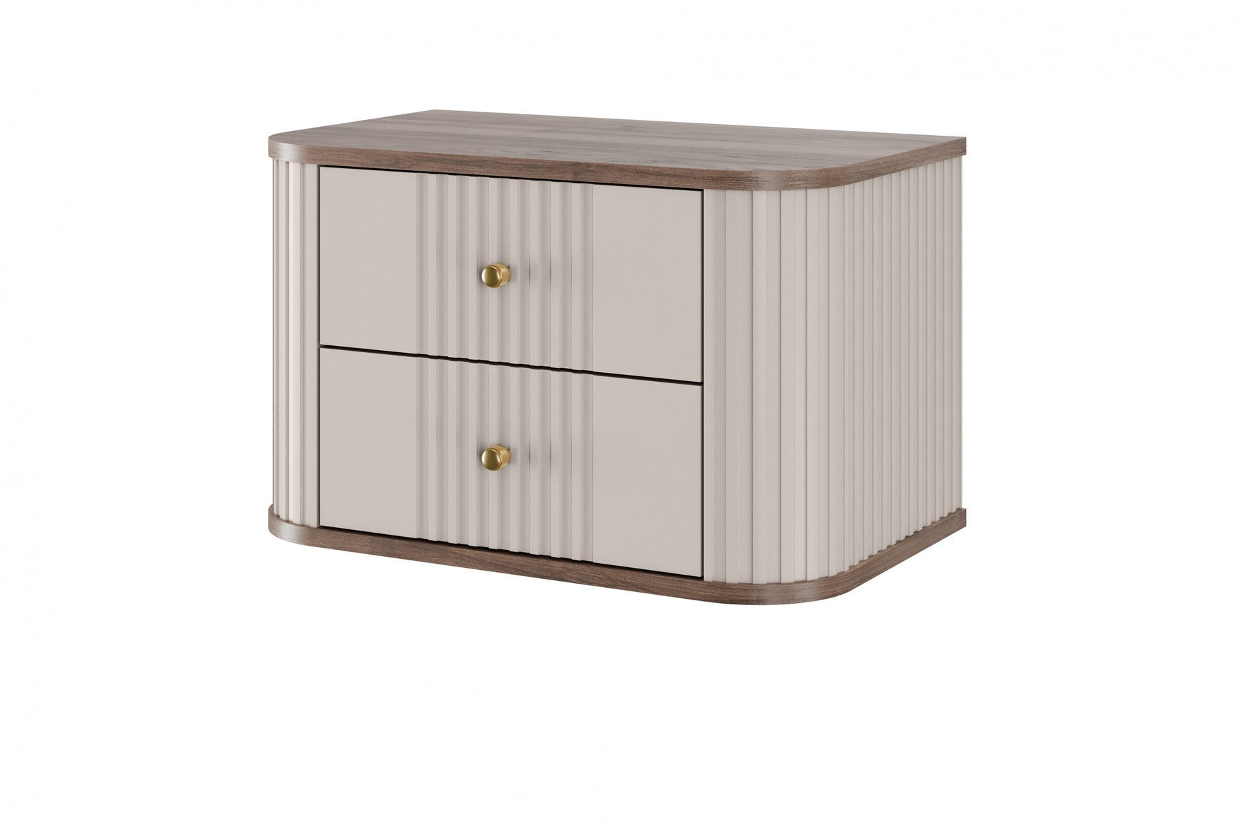 Set di 2 comodini sospesi 2 cassetti Liberty 56x36 cm