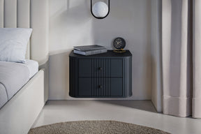 Set di 2 comodini sospesi 2 cassetti Liberty 56x36 cm