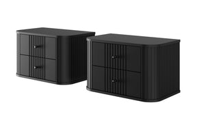 Set di 2 comodini sospesi 2 cassetti Liberty 56x36 cm