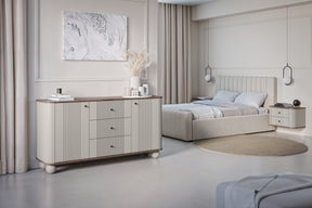 Set di 2 comodini sospesi 2 cassetti Liberty 56x36 cm
