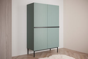 Credenza 2 ante con piede in metallo nero Nicole 100x160 cm