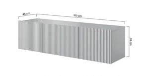 Mobile TV sospeso con 2 ante a ribalta 1 cassetto Nicole 150 x 45 cm