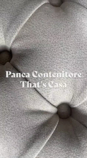 Panca Contenitore Made in Italy in Tessuto Cinigliato Camel - VIANA