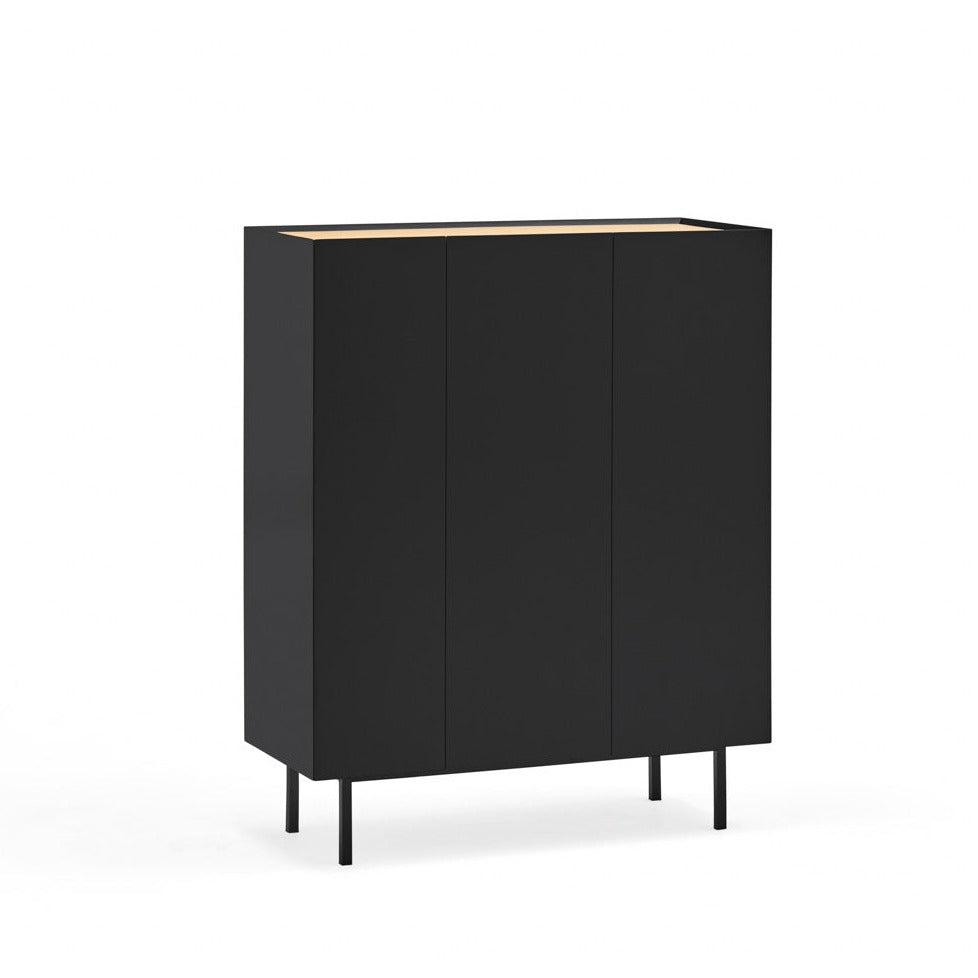 Credenza 3 ante nero Arista di Teulat 95x120 cm