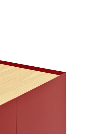 Credenza 3 ante rosso Arista di Teulat 95x120 cm