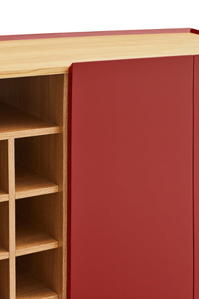 Credenza 3 ante rosso Arista di Teulat 95x120 cm