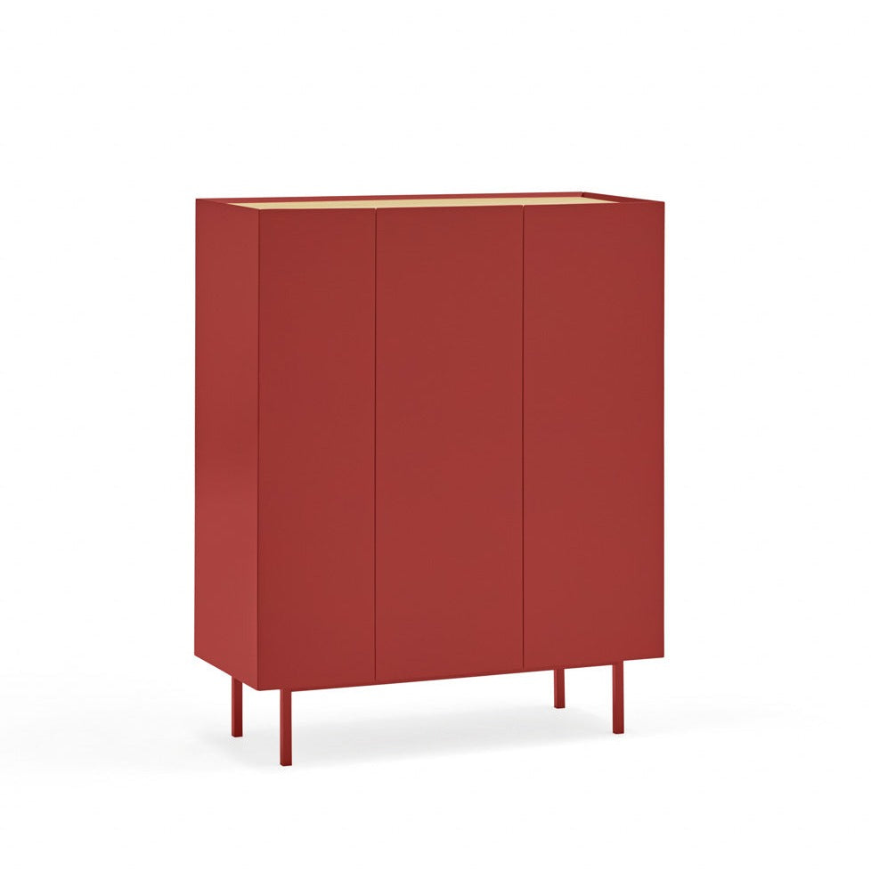 Credenza 3 ante rosso Arista di Teulat 95x120 cm