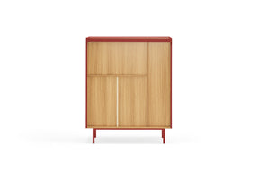 Credenza 3 ante rosso Arista di Teulat 95x120 cm