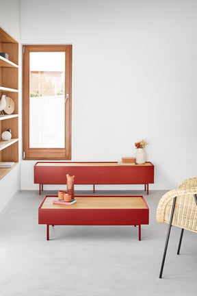 Mobile TV rosso Arista di Teulat 180x40 cm