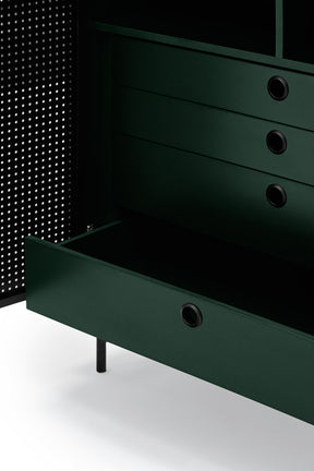 Credenza 2 ante verde Punto di Teulat 93x130 cm