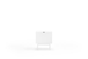 Comodino bianco 3 cassetti 1 anta - Punto di Teulat 48x35 cm