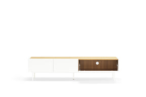 Mobile TV 2 cassetti anta ribalta bianco Arista di Teulat 180x40 cm