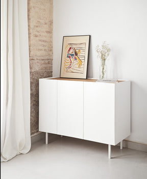 Madia bianca 3 ante Arista di Teulat 110x40 cm