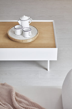 Tavolino per soggiorno rettangolare bianco Arista di Teulat 110x60 cm