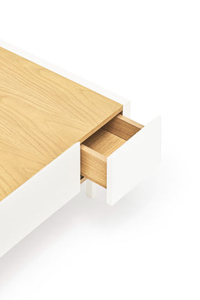 Tavolino per soggiorno rettangolare bianco Arista di Teulat 110x60 cm