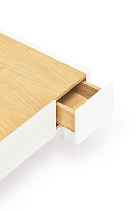 Tavolino per Soggiorno rettangolare bianco Arista di Teulat 110x60 cm