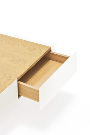 Tavolino per soggiorno rettangolare bianco Arista di Teulat 110x60 cm