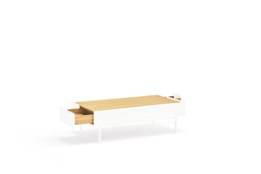 Tavolino per soggiorno rettangolare bianco Arista di Teulat 110x60 cm